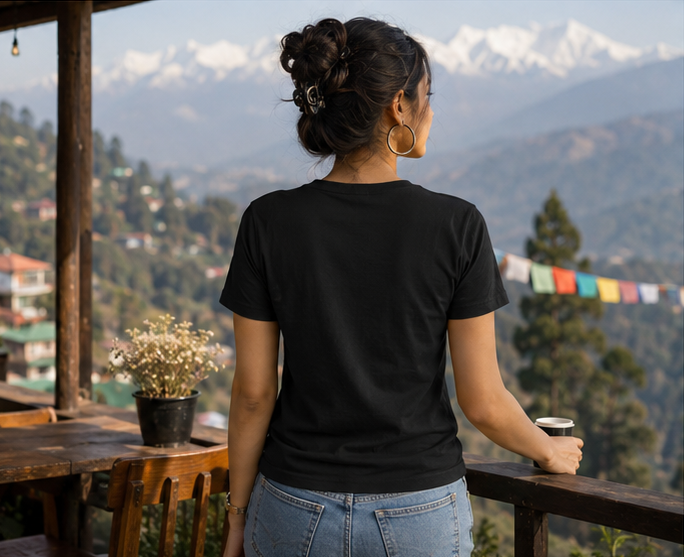 LUCE & SETE GPT mockup 1 - অফিসে শরীর মনে পাহাড় Classic Graphic T-Shirt for Women | Bengali Nature & Office Humor - 476_9391315714285_womens-classic-t-shirt-39_BENGALI_GRID_20260604_235740_03_row2_col1.png