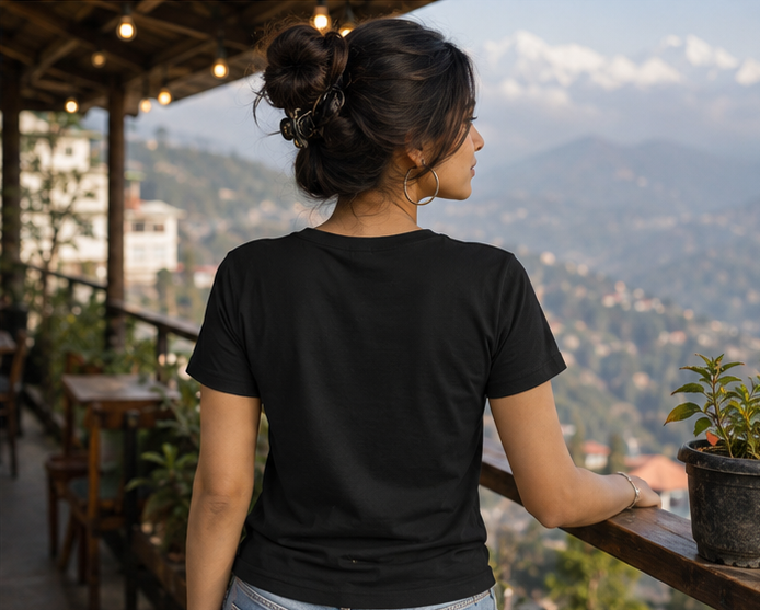 LUCE & SETE GPT mockup 1 - অফিসে শরীর মনে পাহাড় Classic Graphic T-Shirt for Women | Bengali Nature & Office Humor - 476_9391315714285_womens-classic-t-shirt-39_BENGALI_GRID_20260604_235740_04_row2_col2.png