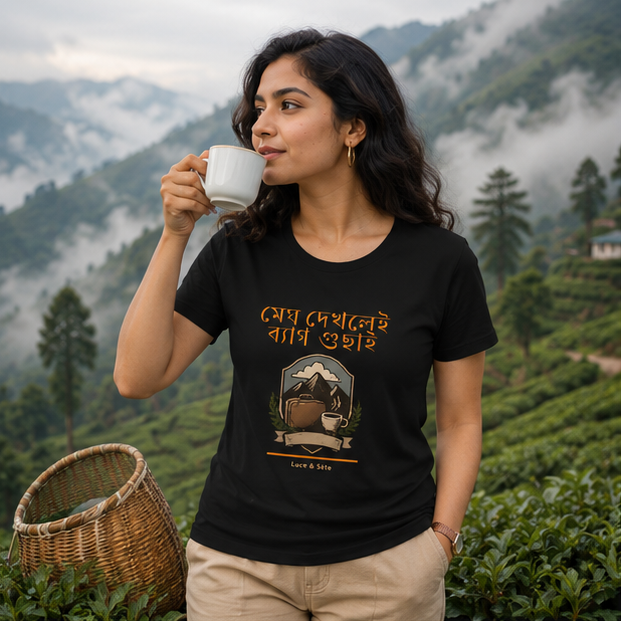 LUCE & SETE GPT mockup 1 - মেঘ দেখলেই বাগ গুছাই Classic Graphic T-Shirt for Women | Bengali Cozy Streetwear - 476_9391316041965_womens-classic-t-shirt-47_BENGALI_GRID_20260605_001242_01_row1_col1.png