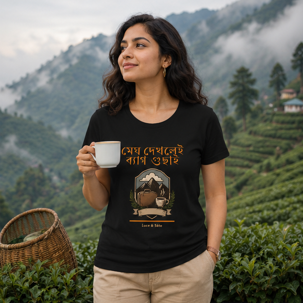 LUCE & SETE GPT mockup 1 - মেঘ দেখলেই বাগ গুছাই Classic Graphic T-Shirt for Women | Bengali Cozy Streetwear - 476_9391316041965_womens-classic-t-shirt-47_BENGALI_GRID_20260605_001242_02_row1_col2.png