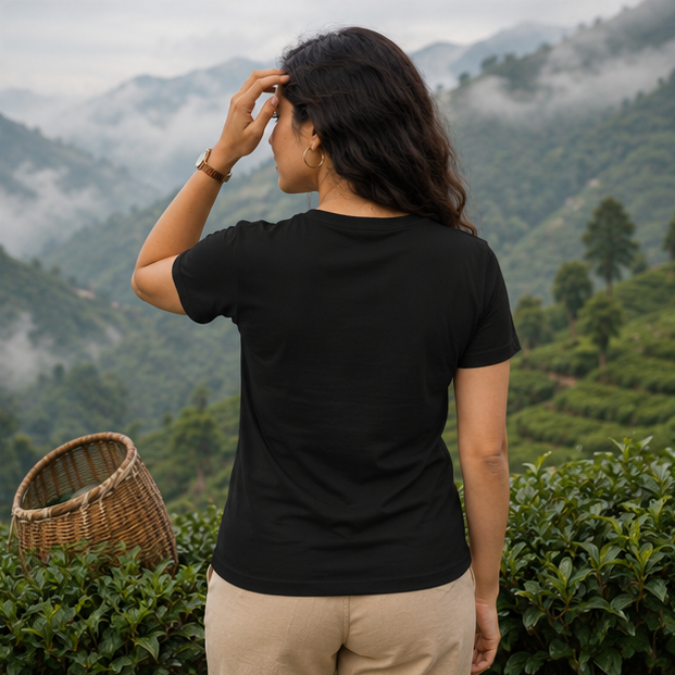 LUCE & SETE GPT mockup 1 - মেঘ দেখলেই বাগ গুছাই Classic Graphic T-Shirt for Women | Bengali Cozy Streetwear - 476_9391316041965_womens-classic-t-shirt-47_BENGALI_GRID_20260605_001242_04_row2_col2.png
