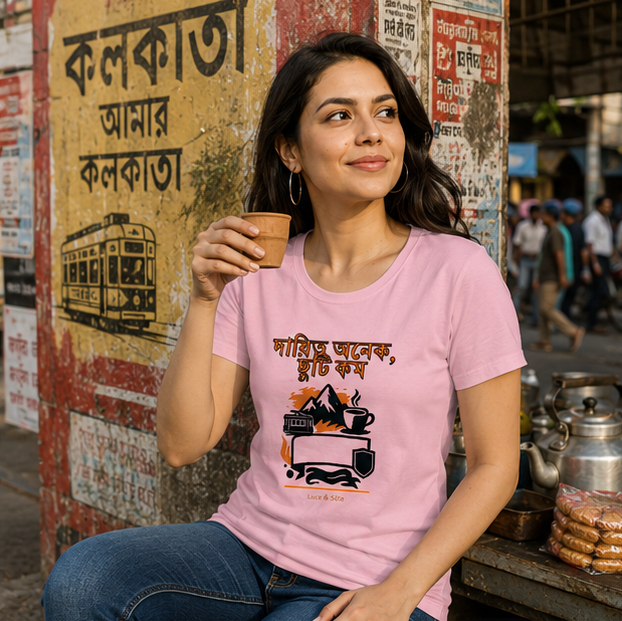 LUCE & SETE GPT mockup 1 - দায়িত্ব অনেক ছুটি কম Classic Graphic T-Shirt for Women | Bengali Pride Streetwear - 476_9391400157421_womens-classic-t-shirt-53_BENGALI_GRID_20260605_063722_02_row1_col2.png