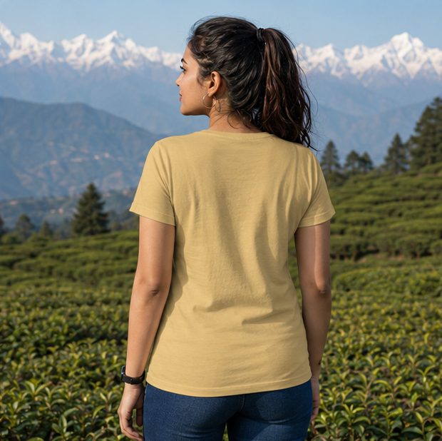 LUCE & SETE GPT mockup 1 - অফিসে আছি, মনে পাহাড়ে Classic Graphic T-Shirt for Women | Bengali Travel Freedom - 476_9391402909933_womens-classic-t-shirt-60_BENGALI_GRID_20260605_071120_04_row2_col2.png