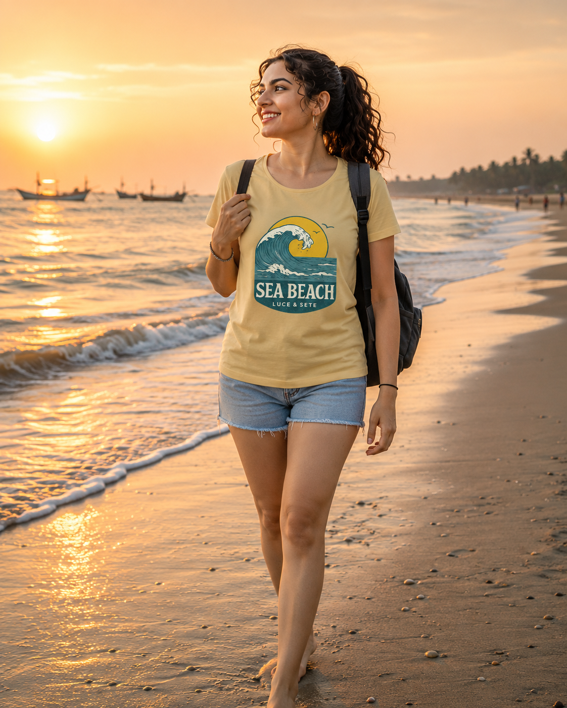 LUCE & SETE GPT mockup 1 - Sea Beach Classic Graphic T-Shirt for Women | Coastal Travel Streetwear - 482_9390891499757_womens-classic-t-shirt-18_TRAVEL_front_HERO_20260604_082217.png