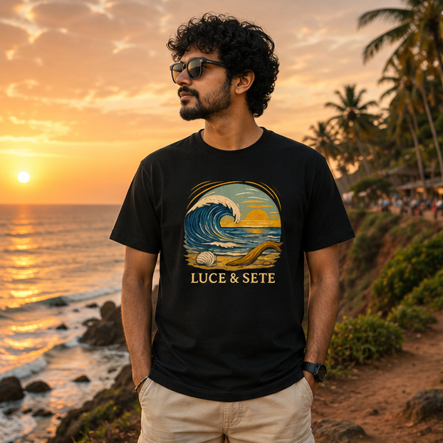 LUCE & SETE GPT mockup 1 - Ocean Wave Sunset Classic Graphic T-Shirt for Men | Travel Freedom Streetwear - 482_9391064580333_unisex-classic-crew-t-shirt-20_TRAVEL_GRID_20260604_213250_01_row1_col1.png