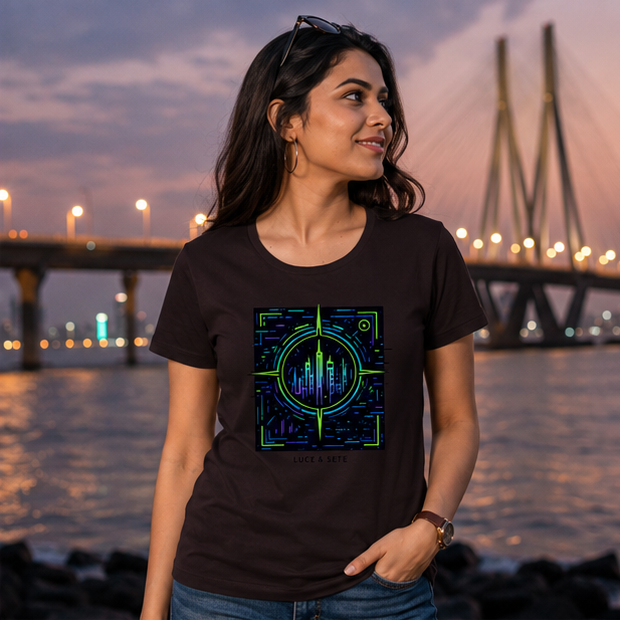 LUCE & SETE GPT mockup 1 - Futuristic City Compass Classic Graphic T-Shirt for Women | Travel Streetwear - 489_9390893138157_womens-classic-t-shirt-25_TRAVEL_GRID_20260604_130852_02_row1_col2.png