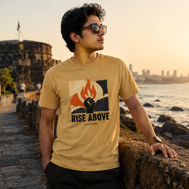 LUCE & SETE GPT mockup 1 - Rise Above Classic Graphic T-Shirt for Men | Empowerment Streetwear - 498_9390695547117_unisex-classic-crew-t-shirt-2_TRAVEL_GRID_20260603_224715_02_row1_col2.png