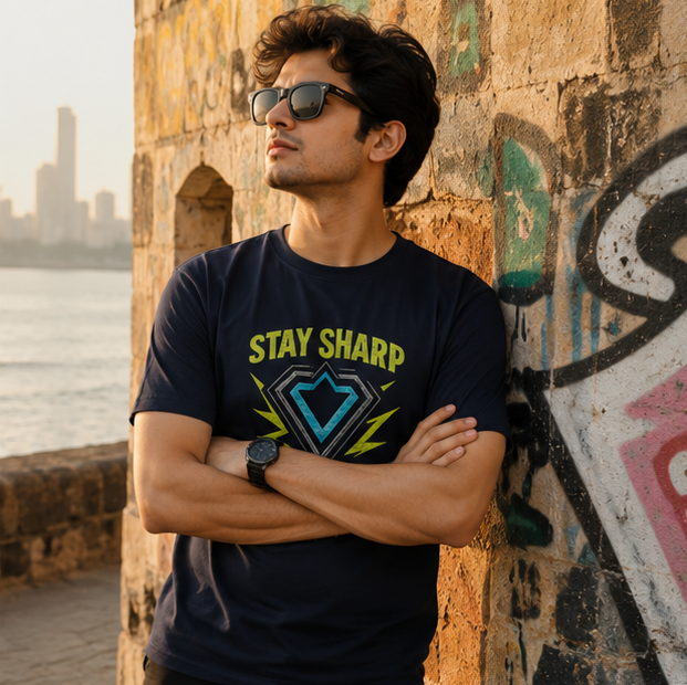 LUCE & SETE GPT mockup 1 - Stay Sharp Live Distinct Classic Graphic T-Shirt for Men | Confidence Statement T-Shirt - 498_9390695579885_unisex-classic-crew-t-shirt-3_TRAVEL_GRID_20260603_224938_02_row1_col2.png