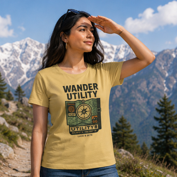 LUCE & SETE GPT mockup 1 - Wander Utility Classic Graphic T-Shirt for Women | Travel Adventure Streetwear - 501_9390895038701_womens-classic-t-shirt-34_TRAVEL_GRID_20260604_131217_02_row1_col2.png