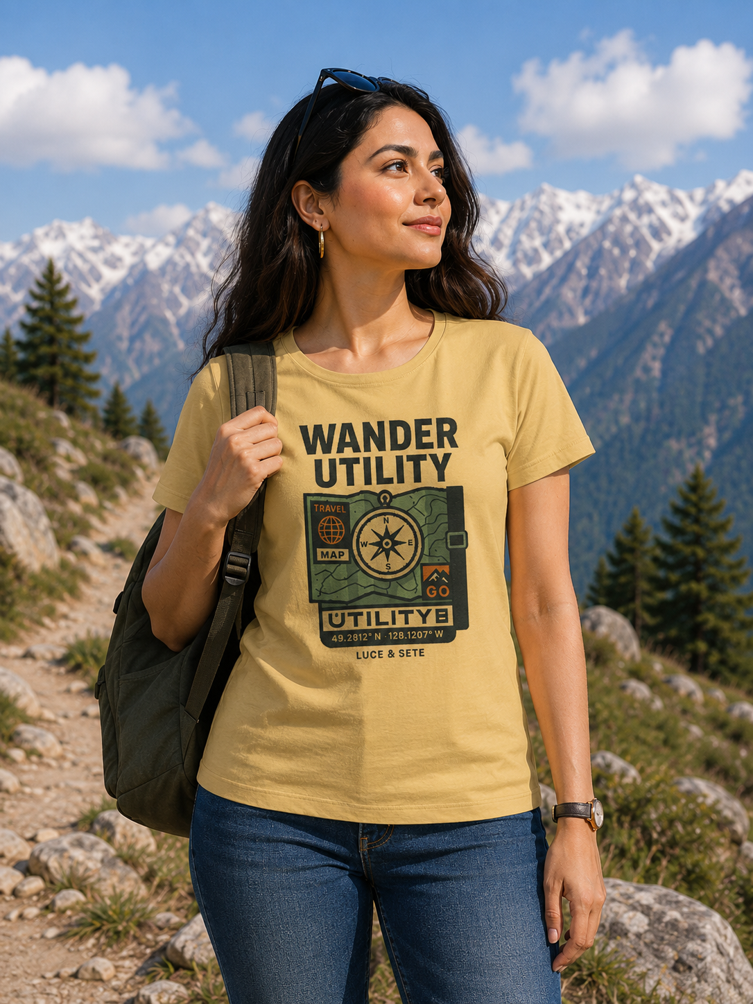 LUCE & SETE GPT mockup 1 - Wander Utility Classic Graphic T-Shirt for Women | Travel Adventure Streetwear - 501_9390895038701_womens-classic-t-shirt-34_TRAVEL_front_HERO_20260604_131331.png