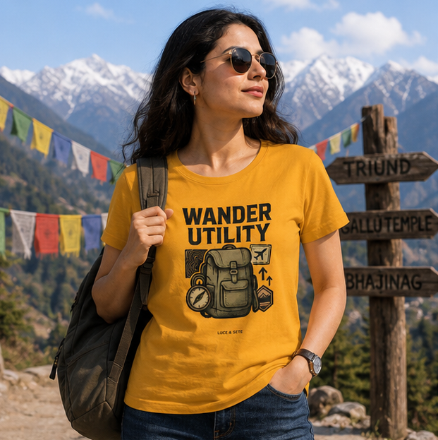 LUCE & SETE GPT mockup 1 - Wander Utility Classic Graphic T-Shirt for Women | Travel Adventure Streetwear - 501_9390895300845_womens-classic-t-shirt-36_TRAVEL_GRID_20260604_131442_01_row1_col1.png