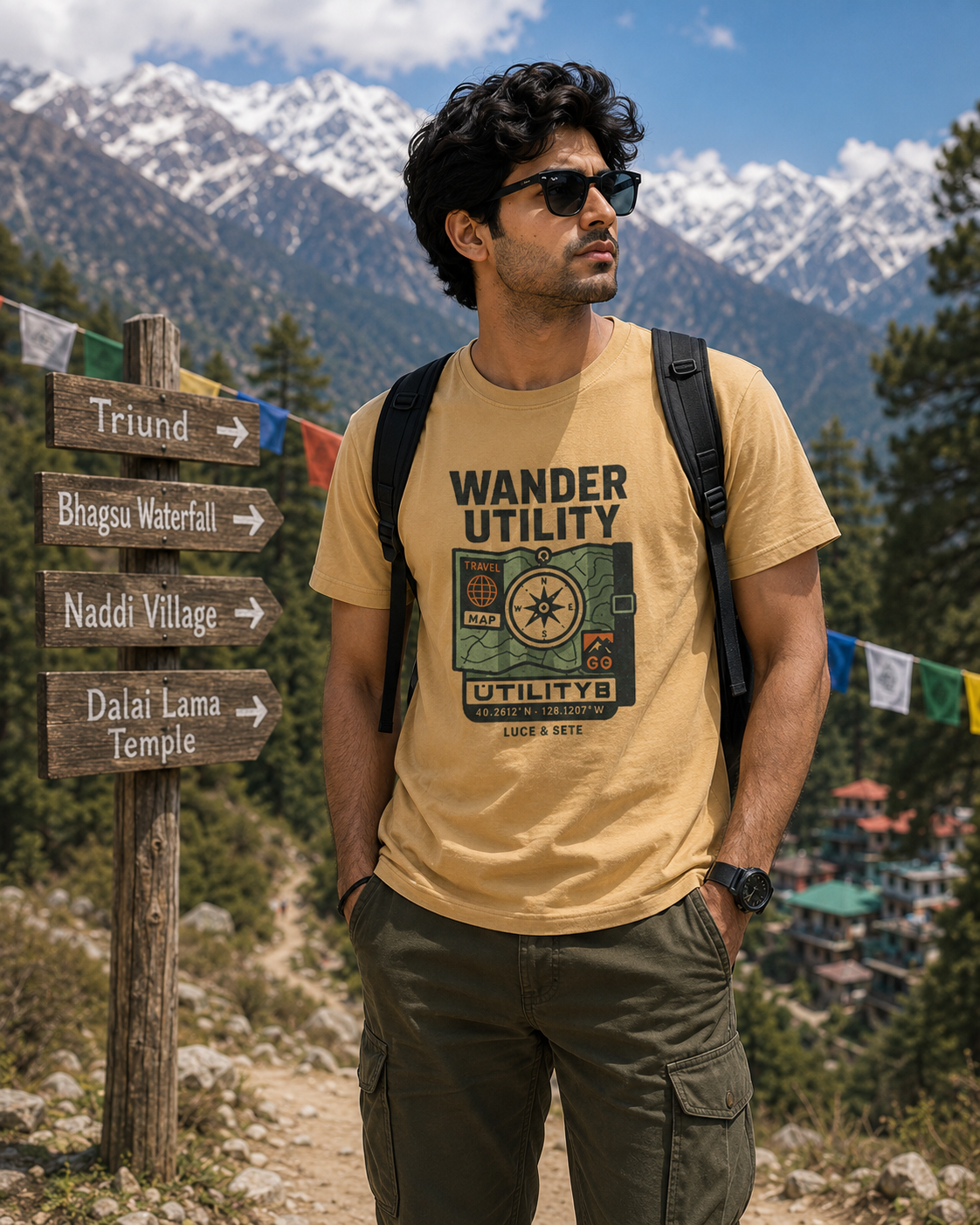 LUCE & SETE GPT mockup 1 - Wander Utility Classic Graphic T-Shirt for Men | Travel Adventure Streetwear - 501_9391065104621_unisex-classic-crew-t-shirt-33_TRAVEL_front_HERO_20260604_223847.png