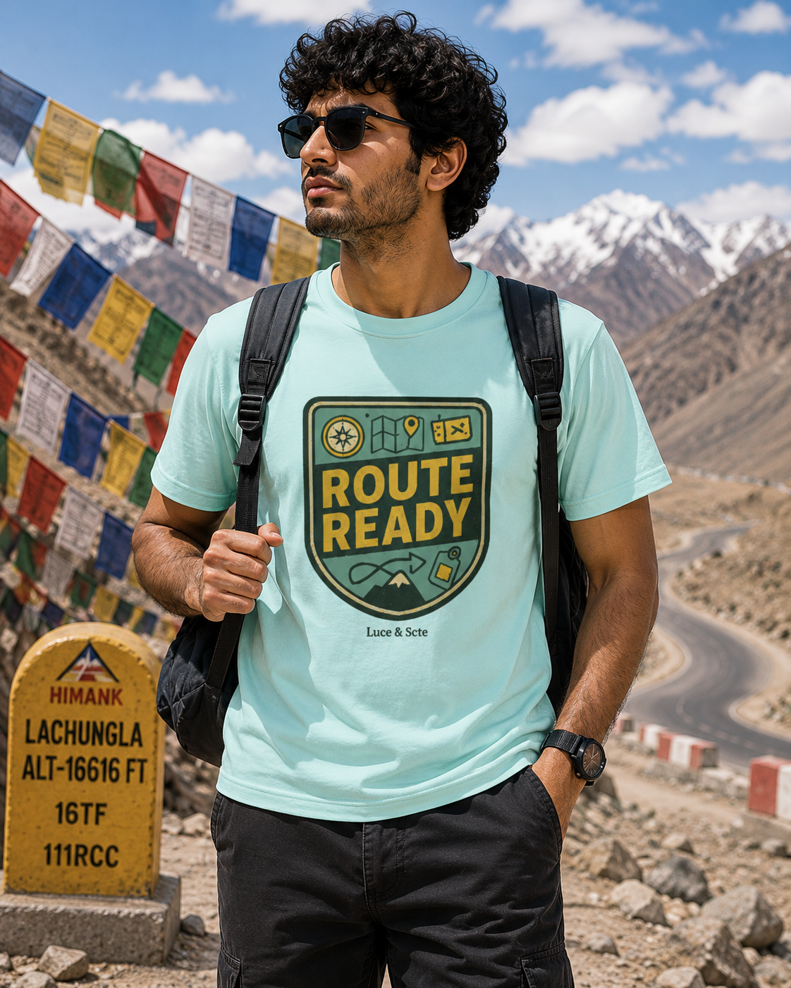 LUCE & SETE GPT mockup 1 - Route Ready Classic Graphic T-Shirt for Men | Travel Adventure Streetwear - 502_9391065006317_unisex-classic-crew-t-shirt-30_TRAVEL_front_HERO_20260604_224747.png