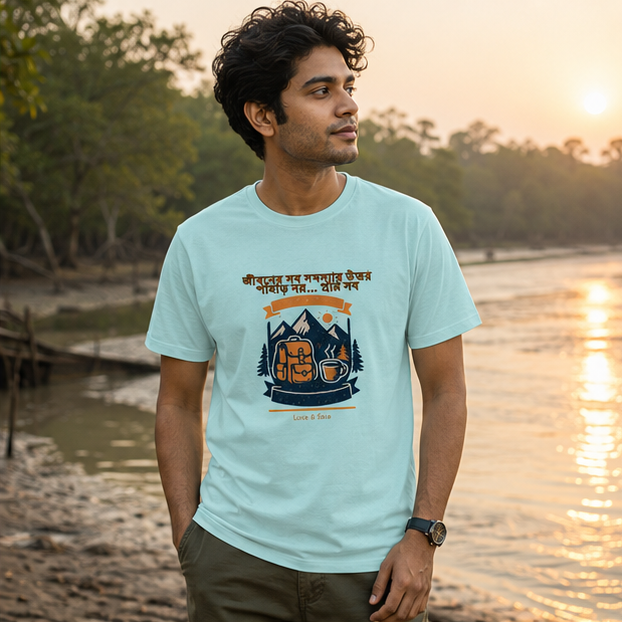 LUCE & SETE GPT mockup 1 - Inspirational Bengali Travel Graphic Classic T-Shirt for Men | Adventure & Freedom Streetwear - 520_9391404974317_unisex-classic-crew-t-shirt-51_BENGALI_GRID_20260605_210417_02_row1_col2.png
