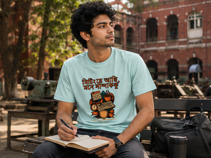 LUCE & SETE GPT mockup 1 - মিটিংয়ে আছি Bengali Typography Classic Graphic T-Shirt for Men | Engineer Pride Streetwear - 520_9391405859053_unisex-classic-crew-t-shirt-53_BENGALI_GRID_20260605_211220_02_row1_col2.png