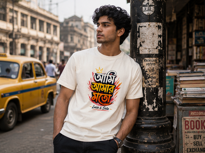 LUCE & SETE GPT mockup 1 - আমি আমার মতো Classic Graphic T-Shirt for Men | Bengali Pride Streetwear - 520_9391629992173_unisex-classic-crew-t-shirt-59_BENGALI_GRID_20260605_213310_01_row1_col1.png