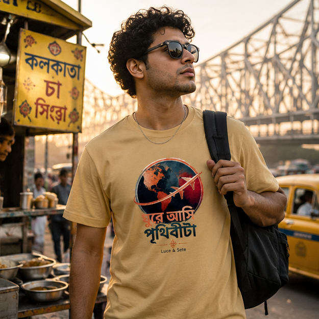 LUCE & SETE GPT mockup 1 - ঘুরে আসি পৃথিবীটা Classic Graphic T-Shirt for Men | Bengali Travel Statement - 520_9391630090477_unisex-classic-crew-t-shirt-61_BENGALI_GRID_20260605_214018_02_row1_col2.png