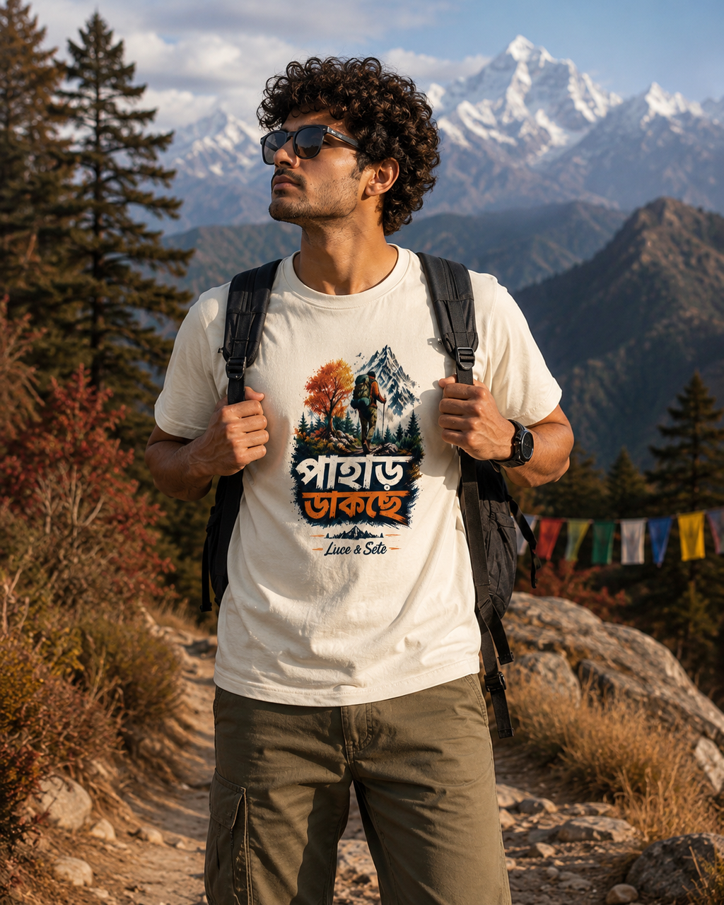 LUCE & SETE GPT mockup 1 - পাহাড় ডাকছে Classic Graphic T-Shirt for Men | Bengali Adventure Streetwear - 520_9391630123245_unisex-classic-crew-t-shirt-62_BENGALI_front_HERO_20260605_214454.png