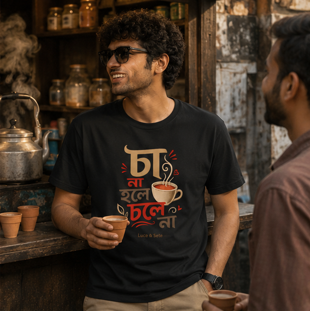LUCE & SETE GPT mockup 1 - চা না হলে চলে না Classic Graphic T-Shirt for Men | Bengali Tea Culture Statement - 520_9391630188781_unisex-classic-crew-t-shirt-63_BENGALI_GRID_20260605_214625_02_row1_col2.png