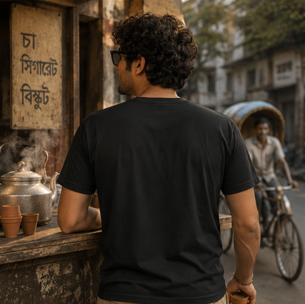 LUCE & SETE GPT mockup 1 - চা না হলে চলে না Classic Graphic T-Shirt for Men | Bengali Tea Culture Statement - 520_9391630188781_unisex-classic-crew-t-shirt-63_BENGALI_GRID_20260605_214625_03_row2_col1.png