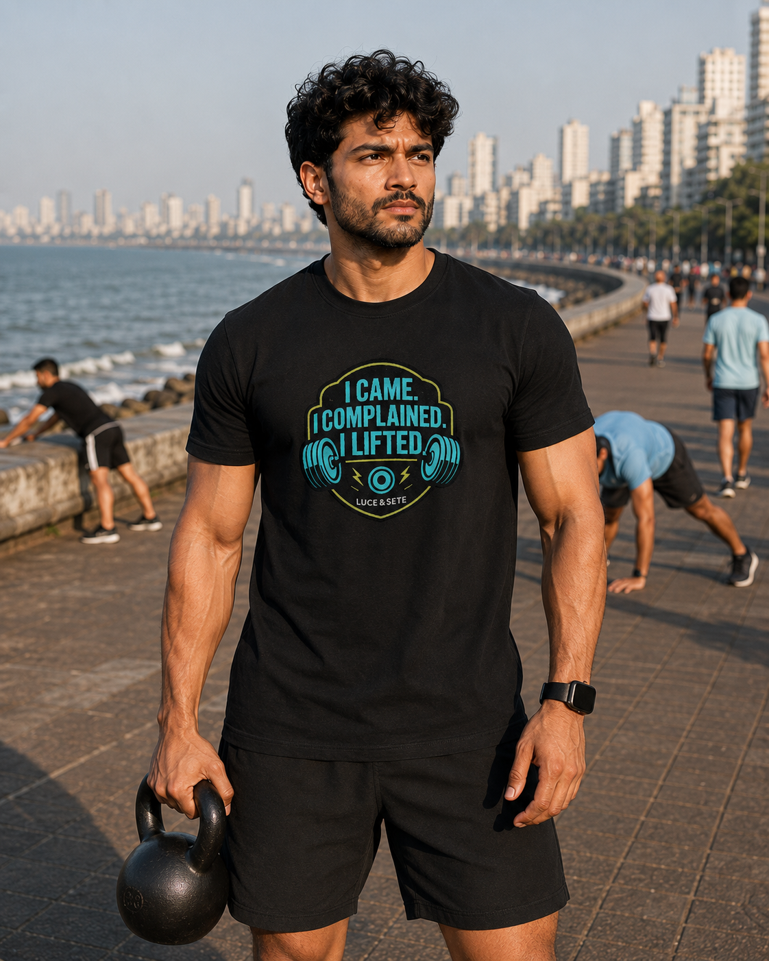 LUCE & SETE GPT mockup 1 - I Came I Complained I Lifted Classic Graphic T-Shirt for Men | Fitness Motivation Streetwear - 520_9391802384621_unisex-classic-crew-t-shirt-70_NO_EXCUSES_front_HERO_20260605_222441.png