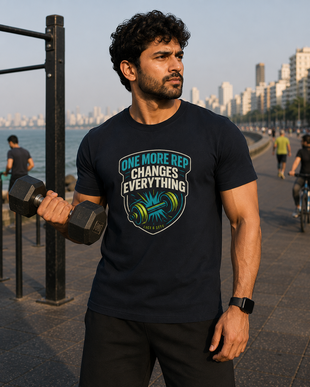 LUCE & SETE GPT mockup 1 - One More Rep Changes Everything Classic Graphic T-Shirt for Men | Fitness Motivation Streetwear - 520_9391802810605_unisex-classic-crew-t-shirt-71_NO_EXCUSES_front_HERO_20260605_222746.png