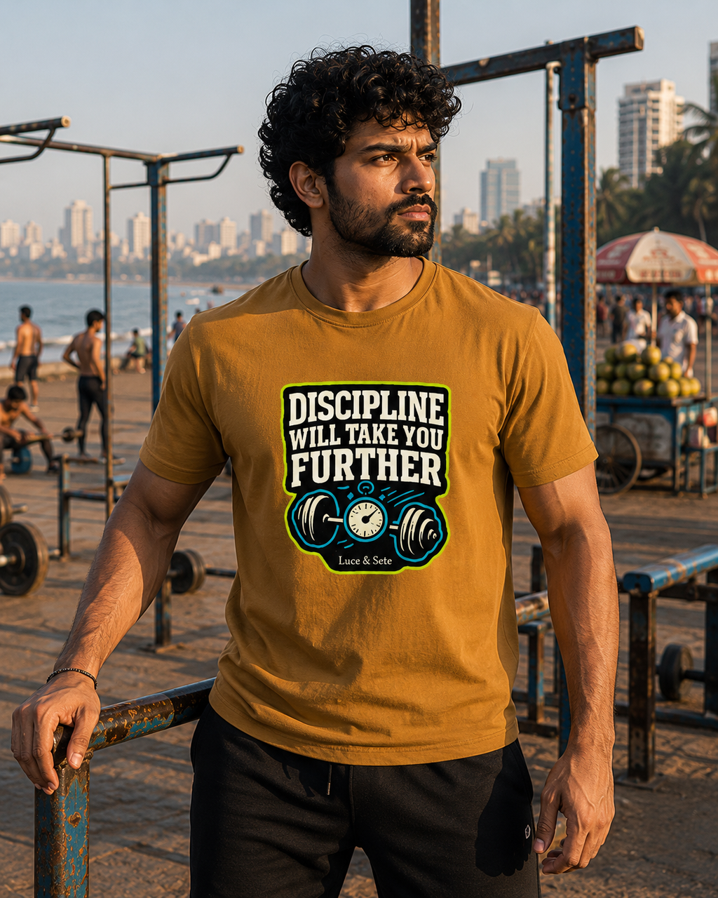 LUCE & SETE GPT mockup 1 - Discipline Will Take You Further Classic Graphic T-Shirt for Men | Fitness Motivation Streetwear - 520_9391803531501_unisex-classic-crew-t-shirt-74_NO_EXCUSES_front_HERO_20260605_223832.png