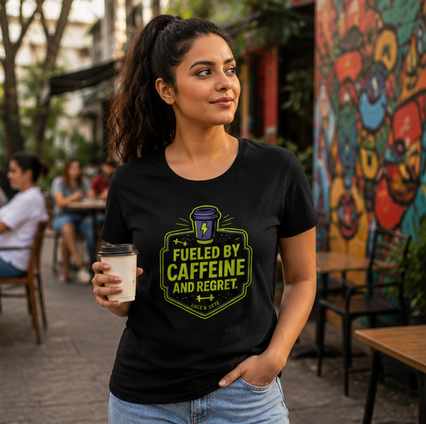 LUCE & SETE GPT mockup 1 - Fueled by Caffeine and Regret Classic Graphic T-Shirt for Women | Humorous Coffee Statement - 520_9391842197741_womens-classic-t-shirt-70_NO_EXCUSES_GRID_20260605_232920_02_row1_col2.png