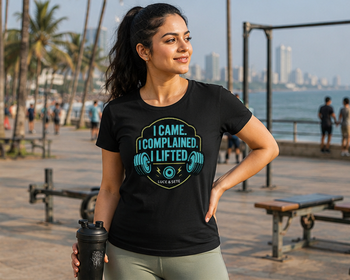 LUCE & SETE GPT mockup 1 - I Came I Complained I Lifted Classic Graphic T-Shirt for Women | Motivational Fitness Streetwear - 520_9391842820333_womens-classic-t-shirt-72_NO_EXCUSES_GRID_20260605_233452_02_row1_col2.png