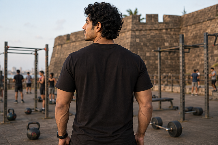 LUCE & SETE GPT mockup 1 - Building Muscles Sarcastic Classic Graphic T-Shirt for Men | Fitness Humor Streetwear - 520_9392436478189_unisex-classic-crew-t-shirt-85_NO_EXCUSES_GRID_20260606_014050_04_row2_col2.png