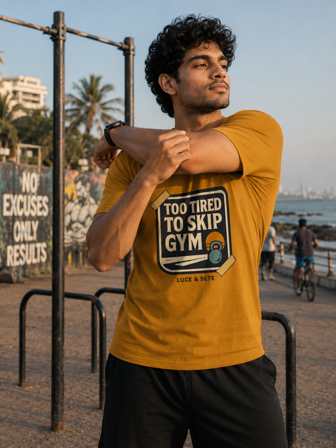 LUCE & SETE GPT mockup 1 - Too Tired to Skip Gym Classic Graphic T-Shirt for Men | Motivational Fitness Streetwear - 520_9392436707565_unisex-classic-crew-t-shirt-87_NO_EXCUSES_front_HERO_20260606_014855.png