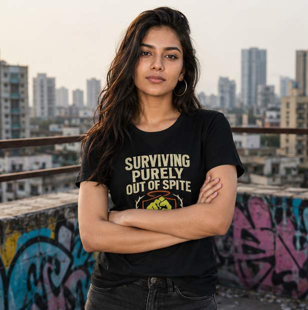 LUCE & SETE GPT mockup 1 - Surviving Purely Out of Spite Classic Graphic T-Shirt for Women | Empowered Attitude Streetwear - 520_9392650060013_womens-classic-t-shirt-77_GENERAL_GRID_20260606_094934_01_row1_col1.png