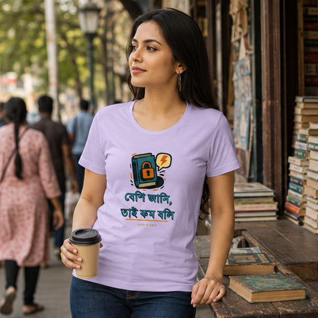 LUCE & SETE GPT mockup 1 - Bengali Witty Statement Classic Graphic T-Shirt for Women | Intellectual Bengali Pride - 555_9393370562797_womens-classic-t-shirt-102_BENGALI_GRID_20260607_181635_02_row1_col2.png
