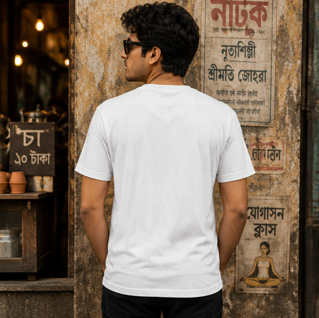 LUCE & SETE GPT mockup 1 - Sleepy Bengali Quote Classic Graphic T-Shirt for Men | Playful Bengali Streetwear - 555_9393406771437_unisex-classic-crew-t-shirt-96_BENGALI_GRID_20260607_205320_03_row2_col1.png