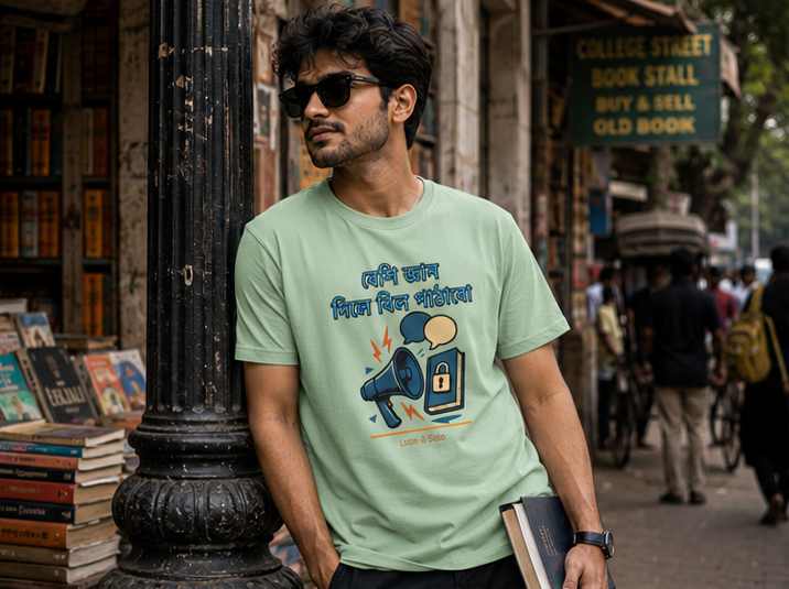 LUCE & SETE GPT mockup 1 - Bengali Witty Statement Classic Graphic T-Shirt for Men | Bold Bengali Streetwear - 555_9393407328493_unisex-classic-crew-t-shirt-98_BENGALI_GRID_20260607_205953_01_row1_col1.png