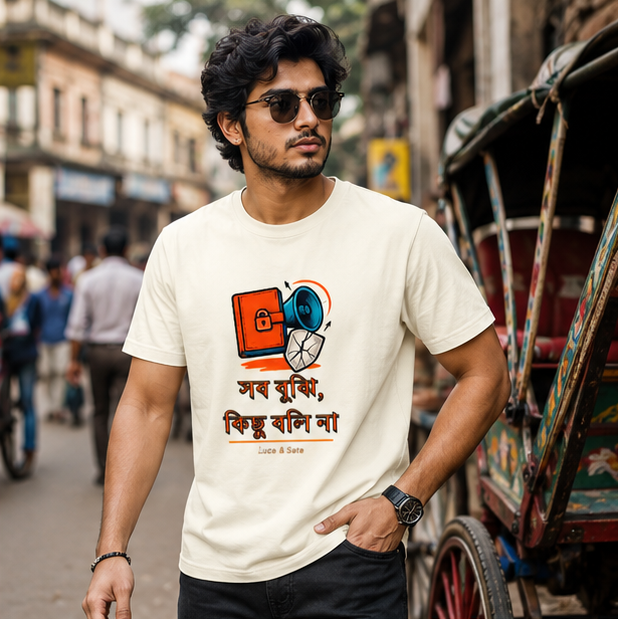 LUCE & SETE GPT mockup 1 - সব বুঝি, কিছু বলি না Classic Graphic T-Shirt for Men | Bengali Sarcasm Streetwear - 555_9393407557869_unisex-classic-crew-t-shirt-99_BENGALI_GRID_20260608_093305_02_row1_col2.png