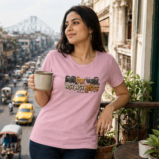 LUCE & SETE GPT mockup 1 - মিটিংয়ে আছি মনে মনে ছুটিতে Classic Graphic T-Shirt for Women | Bengali Work Humor - 555_9395055624429_womens-classic-t-shirt-113_BENGALI_GRID_20260609_104333_01_row1_col1.png