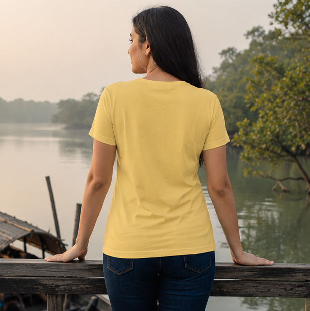 LUCE & SETE GPT mockup 1 - পথে আছি ভালো আছি Classic Graphic T-Shirt for Women | Bengali Positive Streetwear - 555_9395055755501_womens-classic-t-shirt-114_BENGALI_GRID_20260609_104624_03_row2_col1.png
