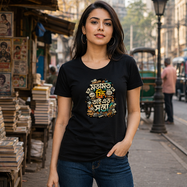 LUCE & SETE GPT mockup 1 - মতামত ফ্রি Sarcastic Bengali Graphic Classic T-Shirt for Women | Witty Bengali Pride - 555_9395254591725_womens-classic-t-shirt-117_BENGALI_GRID_20260609_150031_01_row1_col1.png
