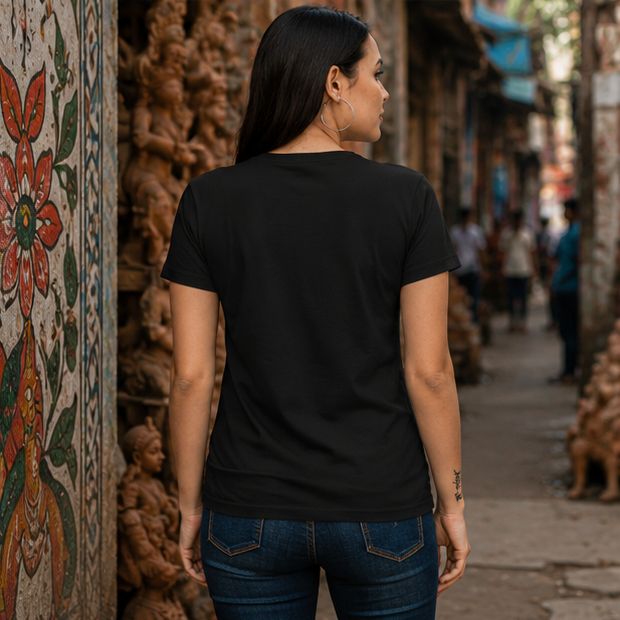LUCE & SETE GPT mockup 1 - ধন্যবাদ Bengali Typography Classic Graphic T-Shirt for Women | Bengali Pride Streetwear - 555_9395255279853_womens-classic-t-shirt-121_BENGALI_GRID_20260609_151141_03_row2_col1.png