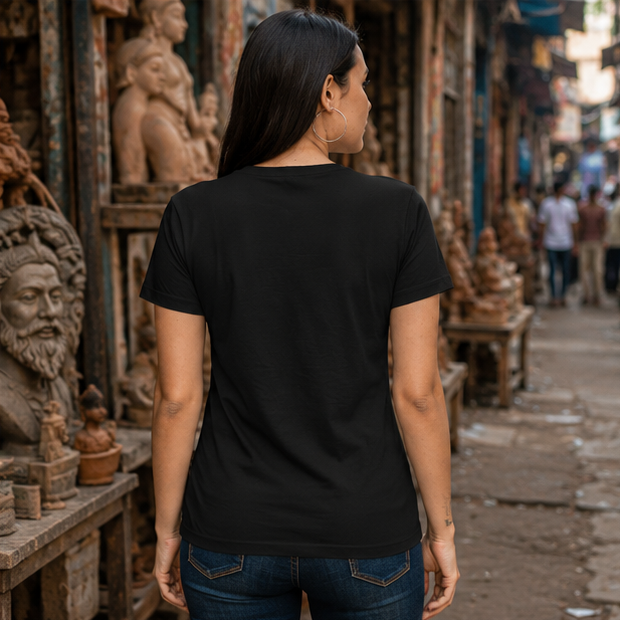 LUCE & SETE GPT mockup 1 - ধন্যবাদ Bengali Typography Classic Graphic T-Shirt for Women | Bengali Pride Streetwear - 555_9395255279853_womens-classic-t-shirt-121_BENGALI_GRID_20260609_151141_04_row2_col2.png