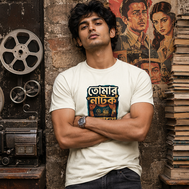 LUCE & SETE GPT mockup 1 - তোমার নাটক পুরানো হয়ে গেছে Classic Graphic T-Shirt for Men | Bengali Attitude Streetwear - 555_9395281953005_unisex-classic-crew-t-shirt-102_BENGALI_GRID_20260609_154919_01_row1_col1.png