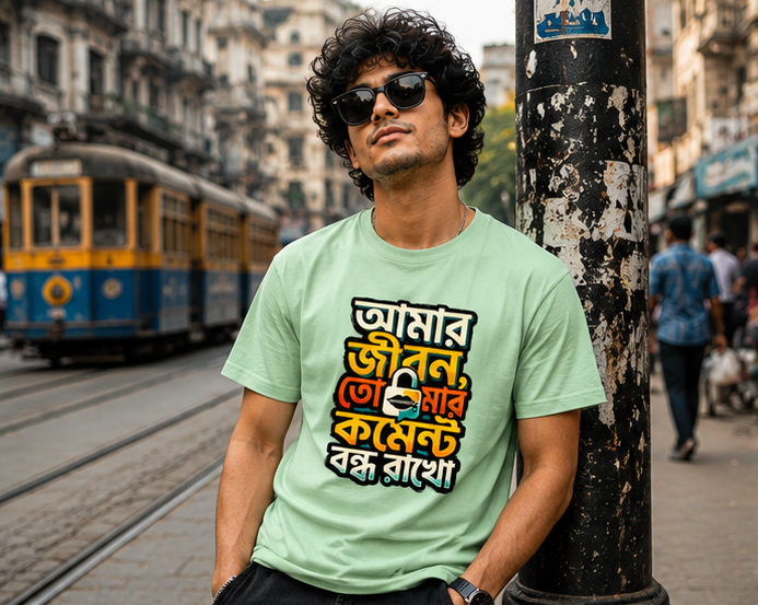 LUCE & SETE GPT mockup 1 - আমার জীবন কমেন্ট বন্ধ রাখো Classic Graphic T-Shirt for Men | Bengali Attitude Streetwear - 555_9395282247917_unisex-classic-crew-t-shirt-106_BENGALI_GRID_20260609_160247_01_row1_col1.png
