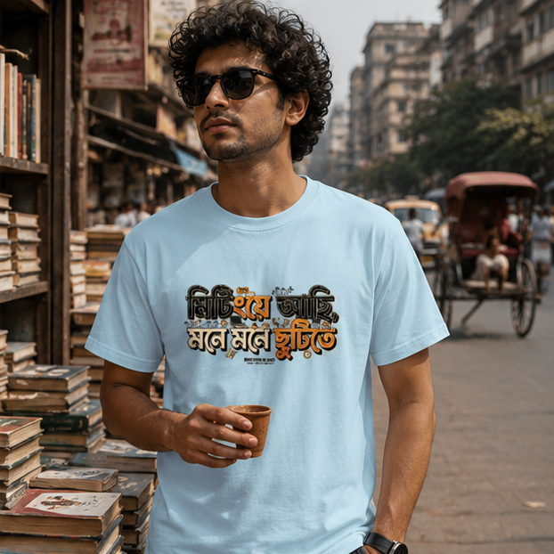 LUCE & SETE GPT mockup 1 - মিটিংয়ে আছি মনে মনে Classic Graphic T-Shirt for Men | Bengali Humor Streetwear - 555_9395282477293_unisex-classic-crew-t-shirt-109_BENGALI_GRID_20260609_161234_02_row1_col2.png
