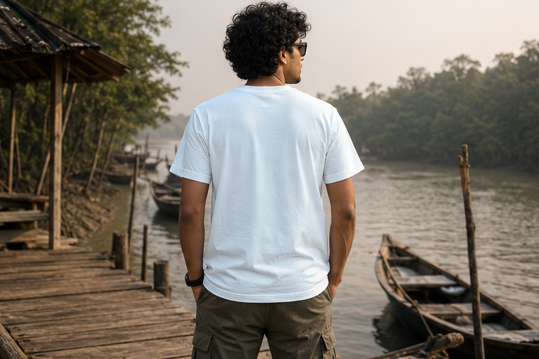 LUCE & SETE GPT mockup 1 - Path Journey Bengali Graphic Classic T-Shirt for Men | Travel Freedom Streetwear - 555_9395282673901_unisex-classic-crew-t-shirt-110_BENGALI_GRID_20260609_161530_03_row2_col1.png