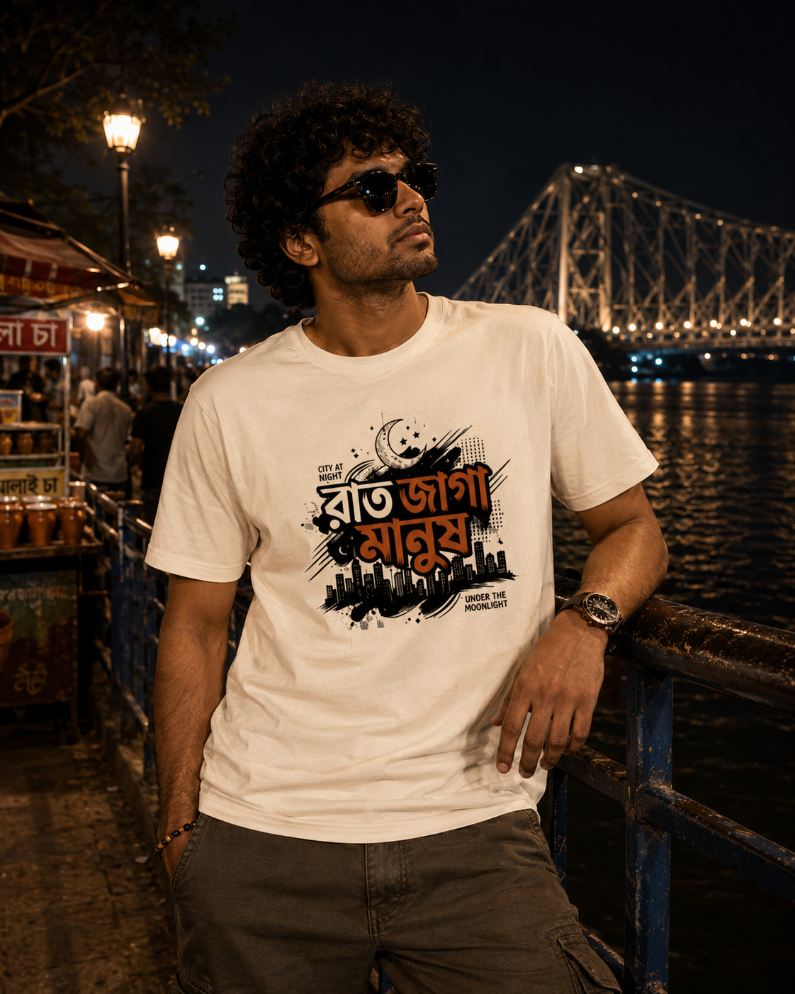 LUCE & SETE GPT mockup 1 - রাত জাগা মানুষ Bengali Typography Classic Graphic T-Shirt for Men | Night Owl Streetwear - 555_9395282804973_unisex-classic-crew-t-shirt-112_BENGALI_front_HERO_20260609_162318.png