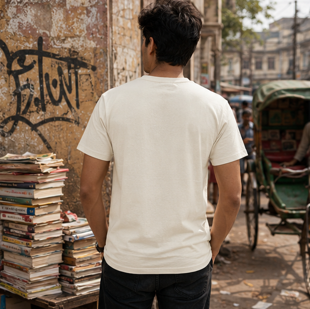 LUCE & SETE GPT mockup 1 - Limited Patience Bengali Typography Classic Graphic T-Shirt for Men | Bold Bengali Streetwear - 555_9395345260781_unisex-classic-crew-t-shirt-95_BENGALI_GRID_20260609_174740_03_row2_col1.png