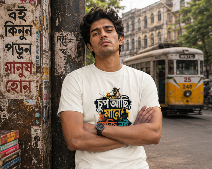 LUCE & SETE GPT mockup 1 - চুপ আছি মানে রাজি নাই Classic Graphic T-Shirt for Men | Bengali Attitude Statement - 555_9395345621229_unisex-classic-crew-t-shirt-115_BENGALI_GRID_20260609_175753_01_row1_col1.png