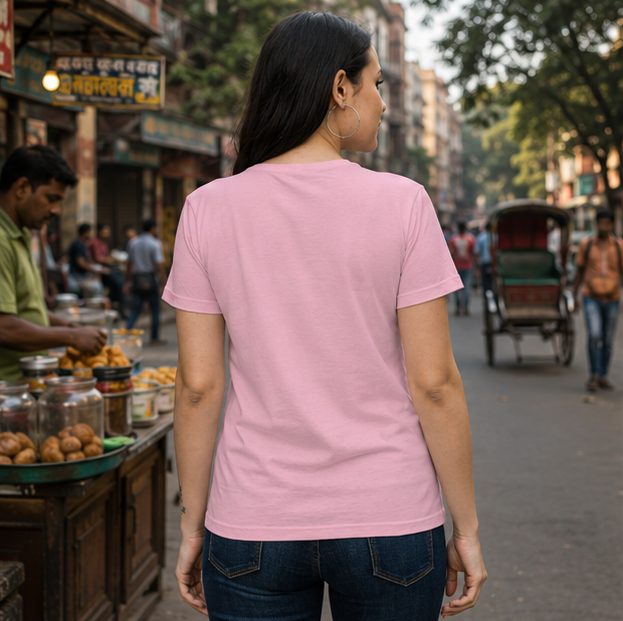 LUCE & SETE GPT mockup 1 - সবার কথা শুনি মানি নিজেরটা Classic Graphic T-Shirt for Women | Bengali Attitude Statement - 555_9395375702253_womens-classic-t-shirt-125_BENGALI_GRID_20260609_184523_03_row2_col1.png