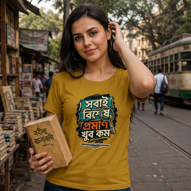 LUCE & SETE GPT mockup 1 - সবাই বিশেষ প্রমাণ কম Classic Graphic T-Shirt for Women | Bengali Pride Statement - 555_9395375931629_womens-classic-t-shirt-127_BENGALI_GRID_20260609_185228_02_row1_col2.png